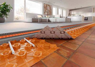 Placa de nódulos autoadhesiva de polietileno, para caños de 10 mm de diámetro