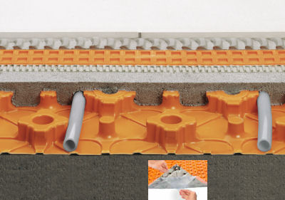 Placa de nódulos autoadhesiva de polietileno, para caños de 14 y 16 mm de diámetro