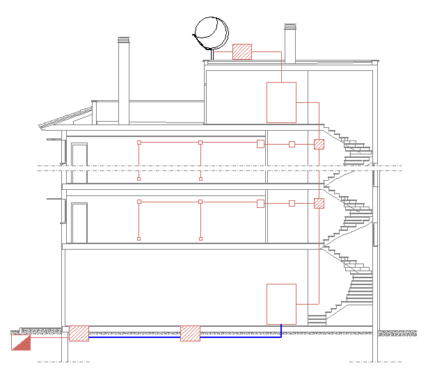 instalación enterrada